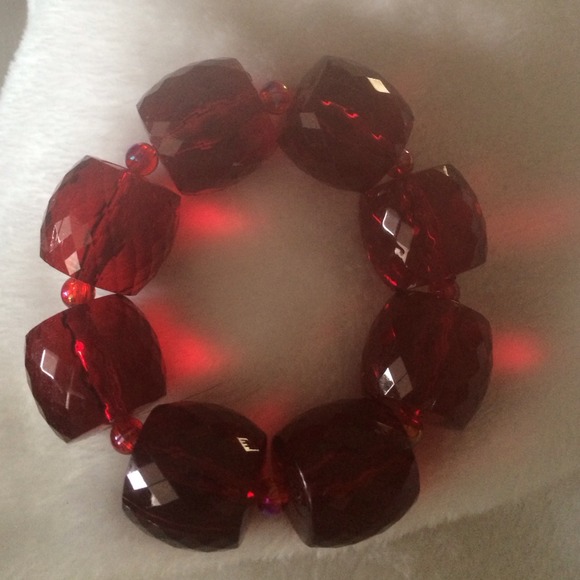 White House Black Market Red crystal bracelet