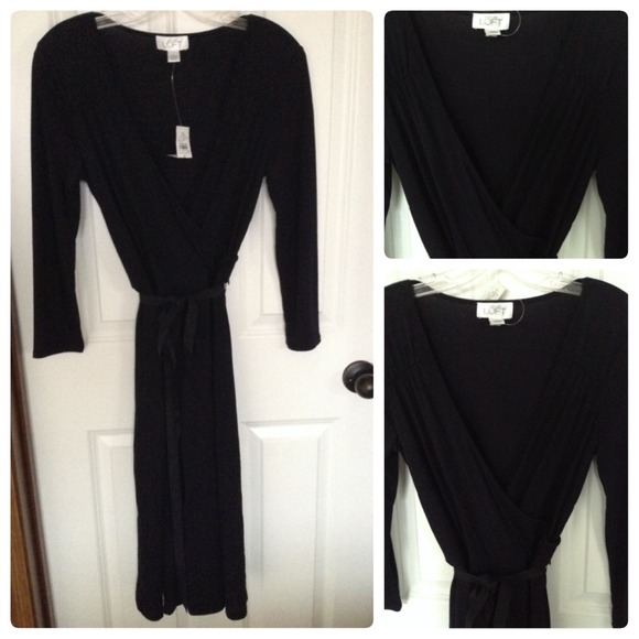 LOFT Navy Wrap Dress