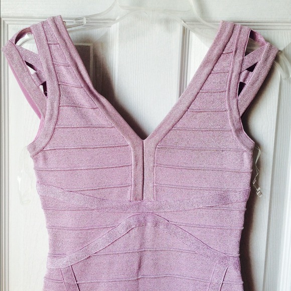 ‼️ PRICE DROP 🎀 New! NWOT lavender bandage dress - Picture 3 of 4