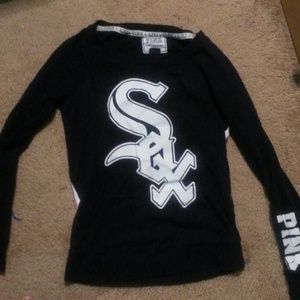 Pink by vitoria secerts white sox sweater! #01