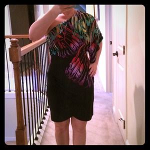 Beautiful multicolor Bisou Bisou cocktail dress