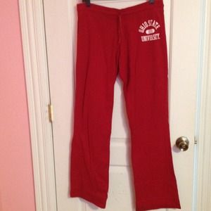 Red ohio state university sweat pants