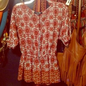 Bohemian printed blouse