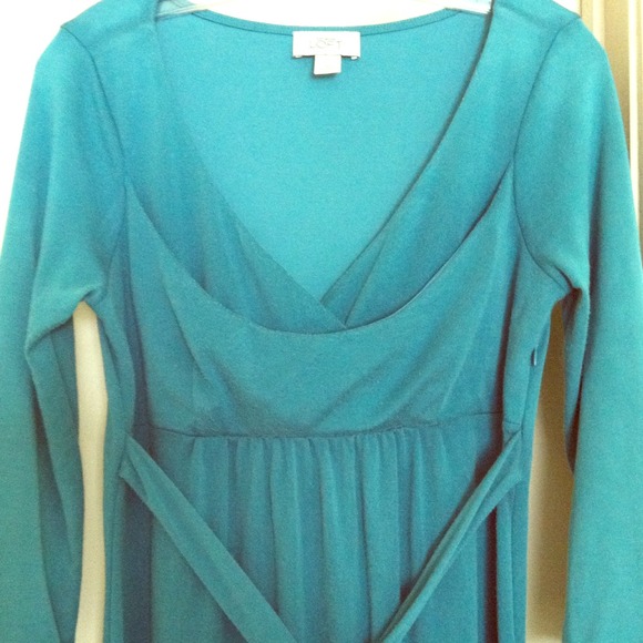 LOFT turquoise knit dress