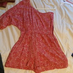 Paisley one shouldered romper