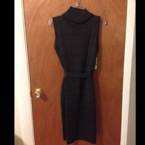 Calvin Klein Wool Blend Turtleneck Sweater Dress