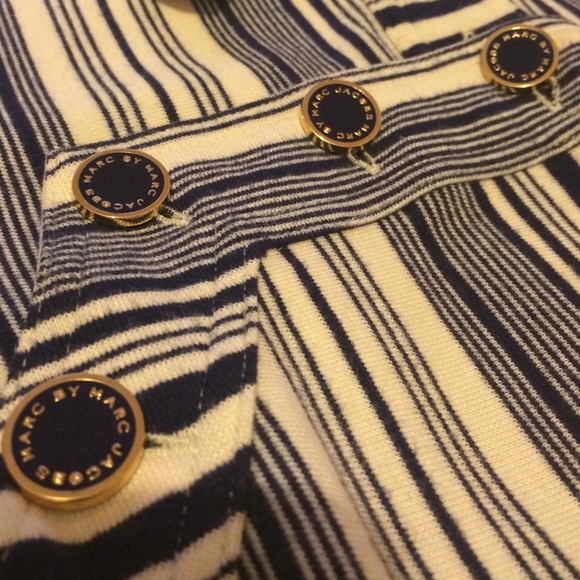 Marc by Marc Jacobs navy and cream cotton dress