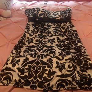 Pretty Black and white dress .