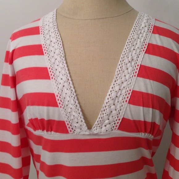 Nautical coral stripped gown - Picture 3 of 3