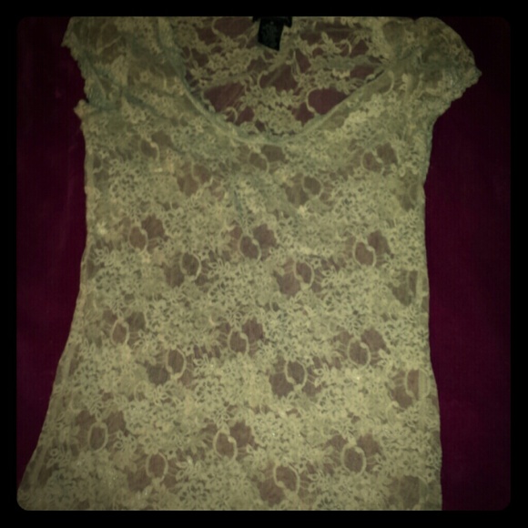 Beige Lace Shirt (M)