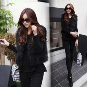 Black Fur Vest NWOT