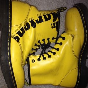 Yellow Dr. Martens.
