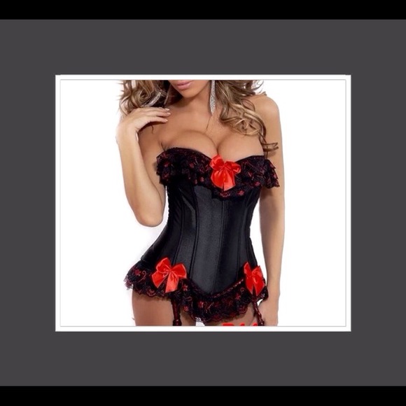 Tops - 💋Black Satin Corset - VALENTINES DAY 😉😉