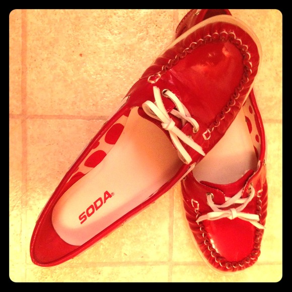 Candy Apple red loafers