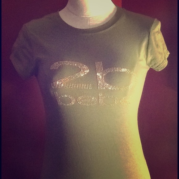 bebe,Small,Olive Green/Gold,Classic,"2b bebe"',Tee