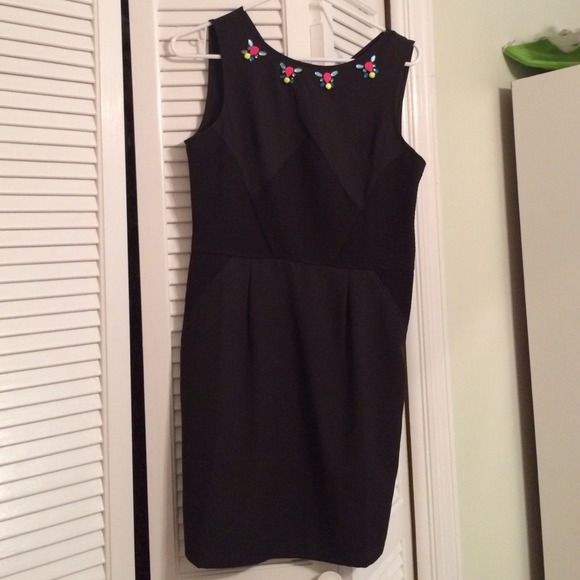 Black dress with stone jewels