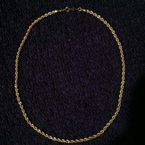 18 inch gold tone rope necklace by Napier
