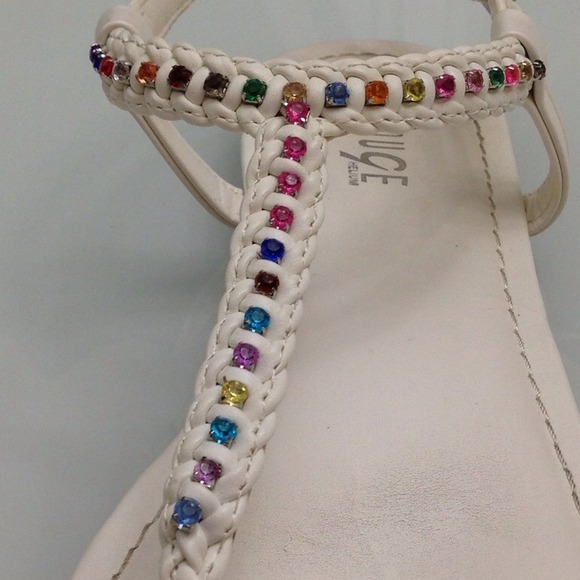 white multi studded sandal - Picture 2 of 4