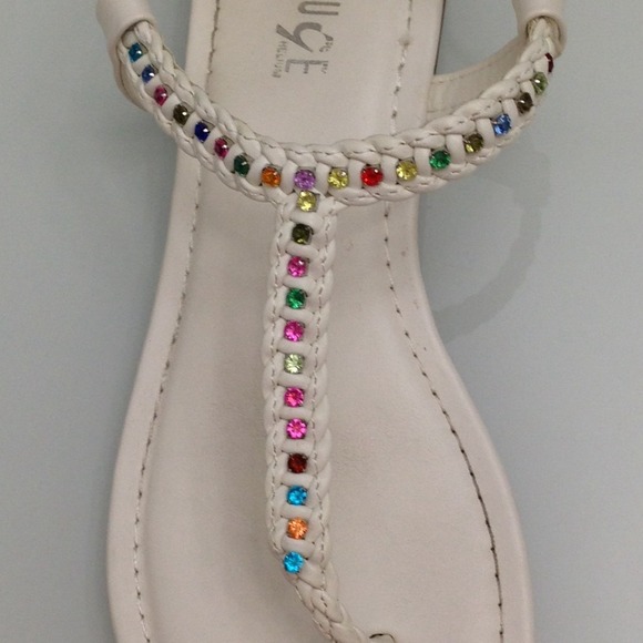 white multi studded sandal - Picture 4 of 4
