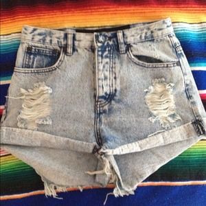Sold***One teaspoon high waisted denim shorts