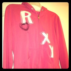 Roxy - Pink hooded sweatshirt.