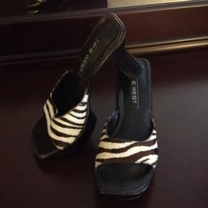 Wedge slip-ons w/ faux-fur