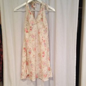 Floral print halter dress