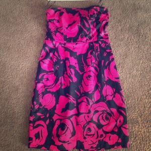 Black and pink dress with flowers from Express