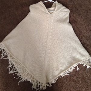 Cream colored poncho