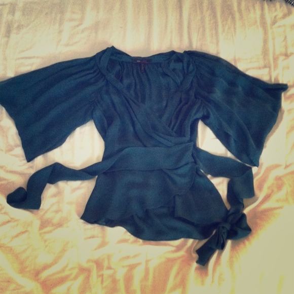 BCBG silk evening top