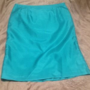 ❌RESERVED❌Shiny turquoise pencil skirt