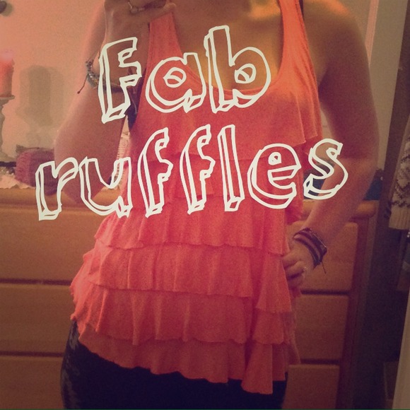 Ruffled pink blouse