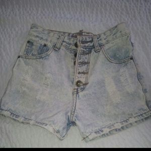 high waisted acid wash