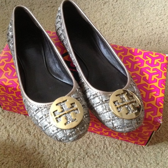 Sold!!Tory Burch Rare Straw ballet Reva Flats sz 8