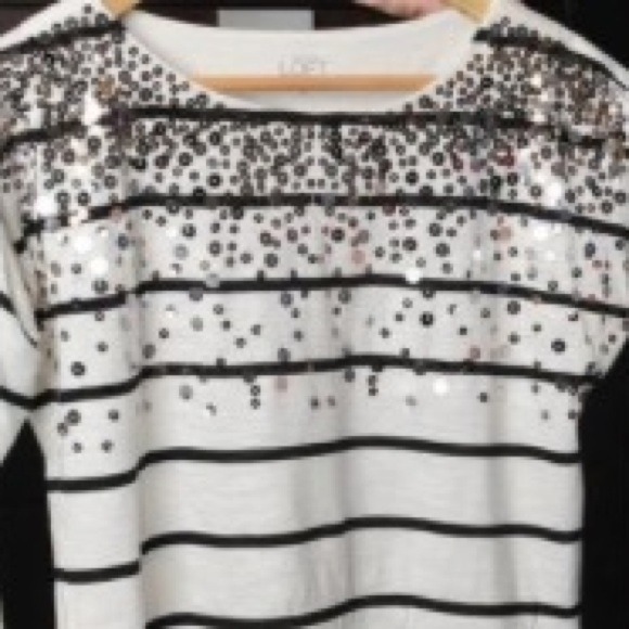 Loft stripe sequin top - Picture 2 of 2