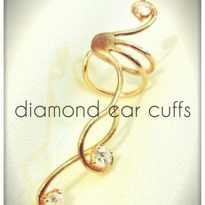 Diamond cuff earrings