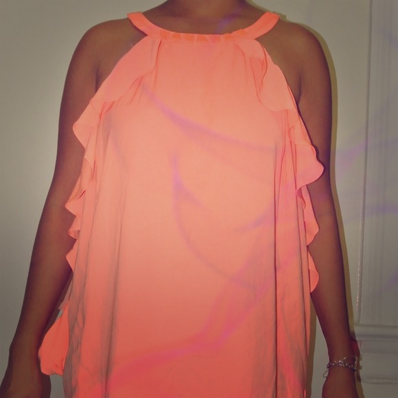 ⛔⛔SOLD⛔⛔ ✨🆕✨ H&M Neon Peach Dress