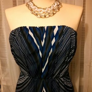 Limited Chevron Striped Strapless Dress -Size 12