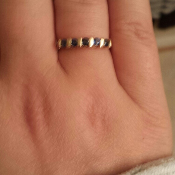 Bundled - sold ***14k gold and sapphire ring