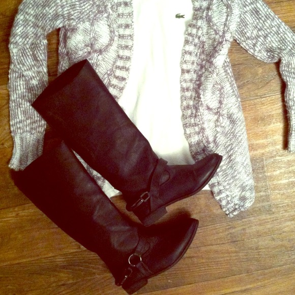 Black riding boots