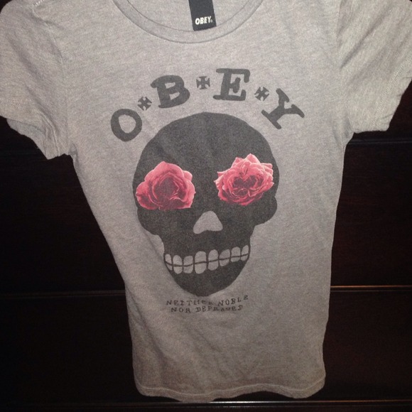 Obey skull/rose shirt