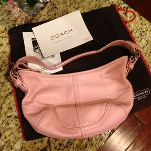 Pink coach shoulder bag