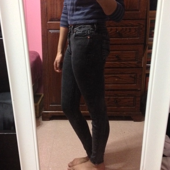 Dark wash denim high-waisted jeans - Picture 4 of 4