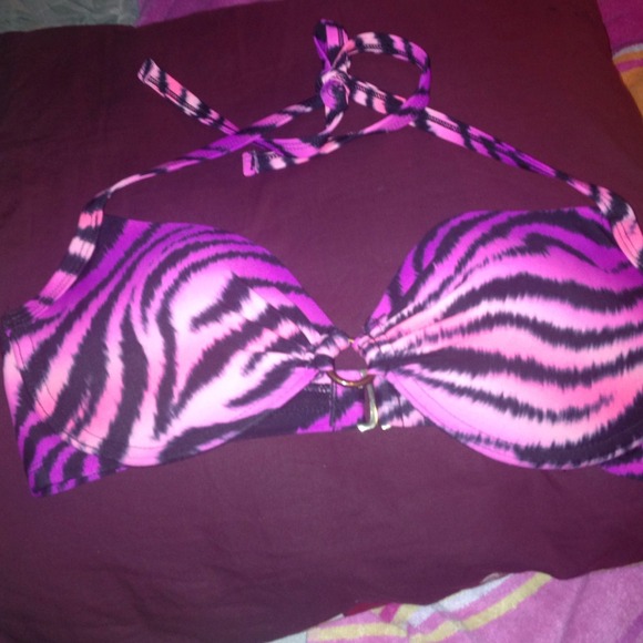 Striped bathing suit top