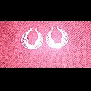 Heart angel earrings