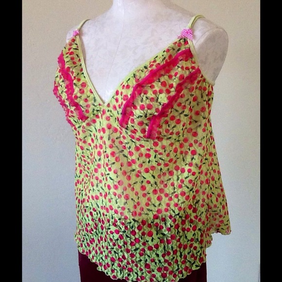 Cute Plus Size Cami With Cherries- NWOT
