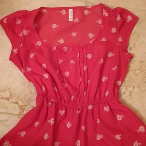 *Reduced Price*Cute red dress with a bicycle print