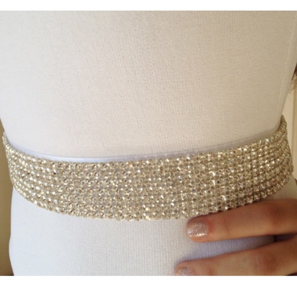 Bridal sash wedding sash belt rhinestone crystal main image 4