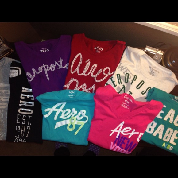 8 Aeropostale T-shirts all size Medium!
