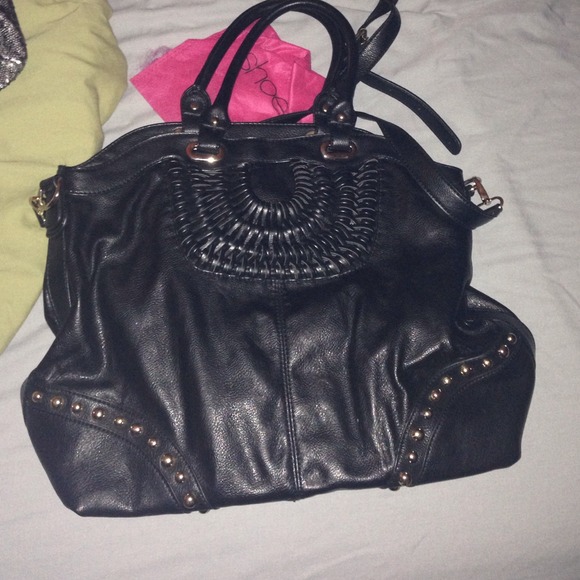Black purse with long strap for cross body